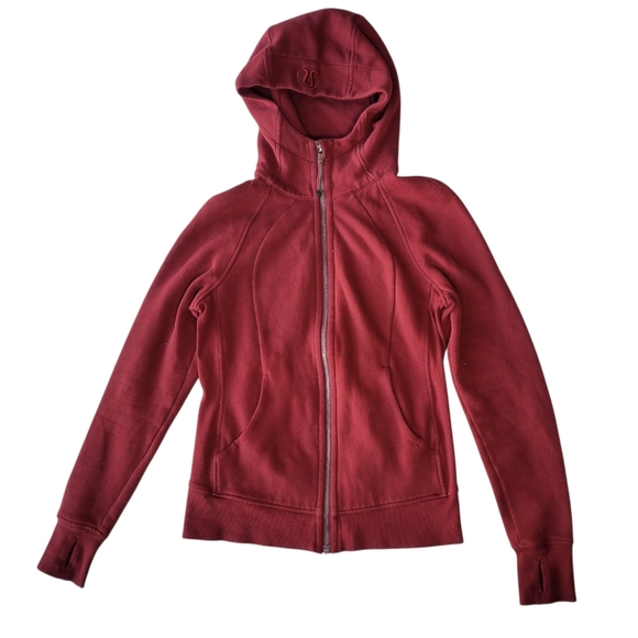 Lululemon Scuba Hoodie Light Cotton Fleece Dark Adobe Size 6 - Picture 4 of 8